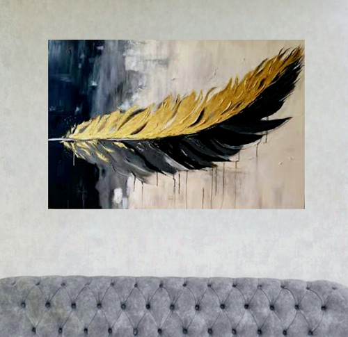 تابلو رنگ روغن ورق_طلا پر ترند سال جدید